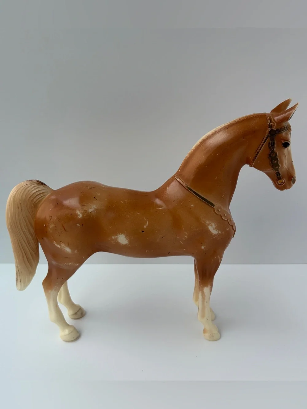 Vintage Breyer Western Pony - Palomino w/ Molded Bridle & Breast Collar